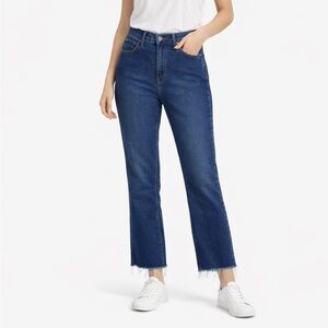 GAP Women's Blue Jeans Kick Fit High Rise with Frayed Hem